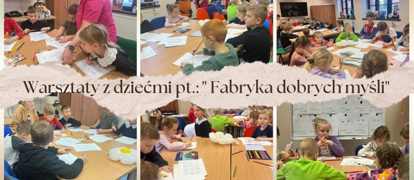 kolaż zdjeć z warsztatów tematycznych z dziećmi